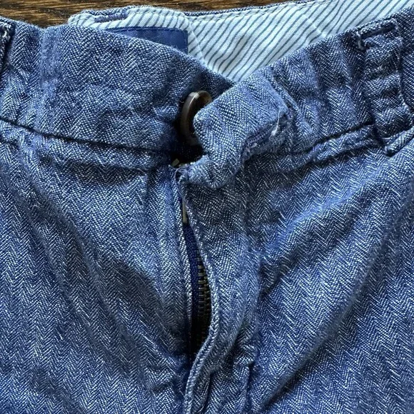 Old Navy Everyday Shorts Yellow Tropical Print Linen Rayon Mid Rise Zip Fly 8 - Picture 16 of 17